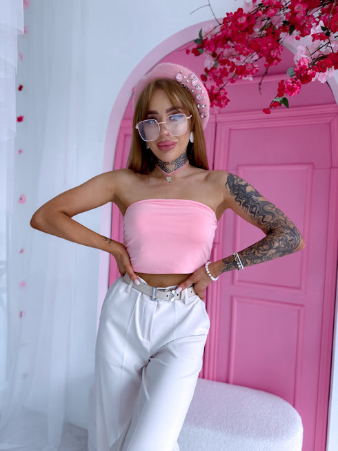 ŠVELNIAI ROŽINIAI trumpi viršūnėliai "MINI LADY"